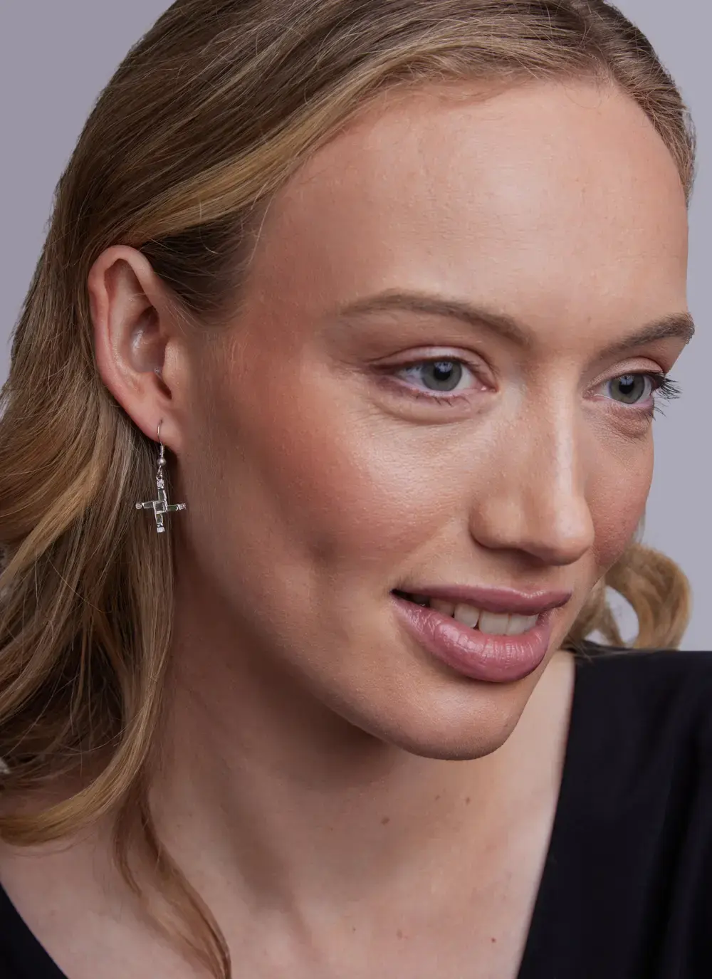 St Bridget's Cross Marble Drop Earrings